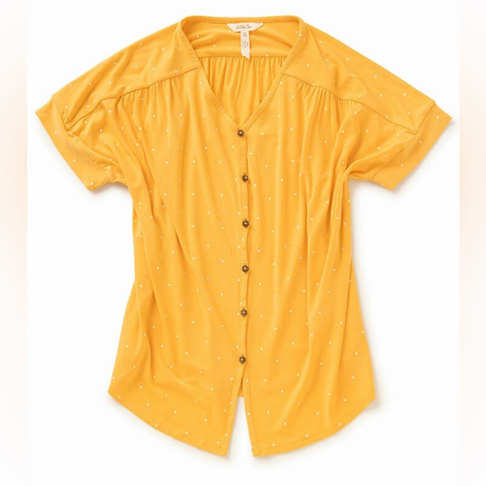 Title: Matilda Jane ‘Making Memories’ Polka Dot Button Top XS NWT - Picture 9 of 9